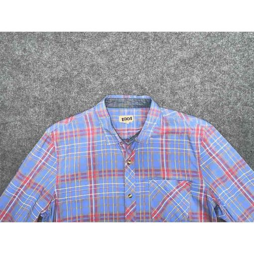 Áo sơ mi nam dài tay 1901 kẻ caro chính hãng secondhand – Size M - Ảnh 4