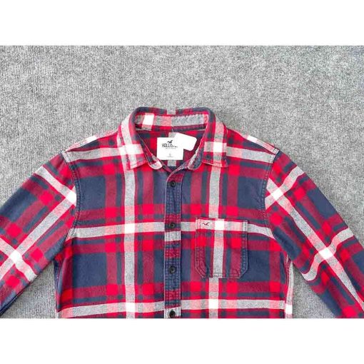Áo sơ mi nam HOLLISTER Flannel kẻ caro chính hãng secondhand – Size S - Ảnh 4