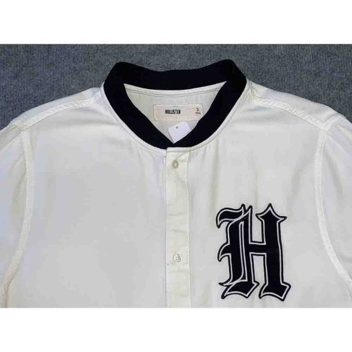 Áo sơ mi nam HOLLISTER cổ trụ trắng chính hãng secondhand – Size S - Ảnh 3
