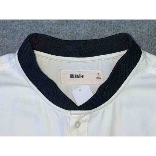 Áo sơ mi nam HOLLISTER cổ trụ trắng chính hãng secondhand – Size S - Ảnh 4