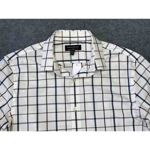 Áo sơ mi nam BANANA REPUBLIC kẻ caro chính hãng secondhand – Size M - Ảnh 4