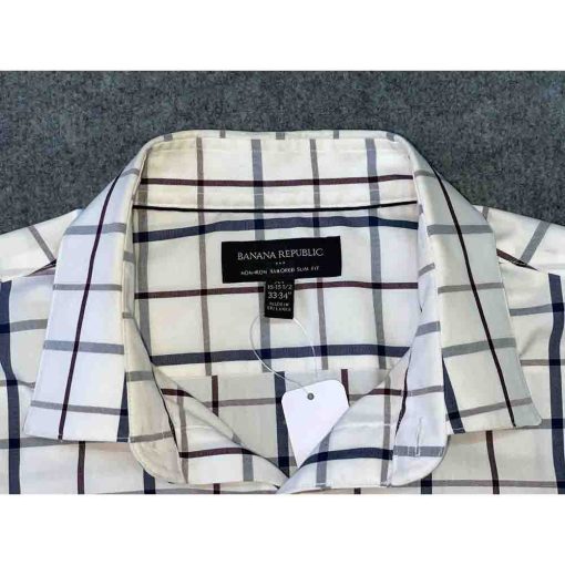 Áo sơ mi nam BANANA REPUBLIC kẻ caro chính hãng secondhand – Size M - Ảnh 5