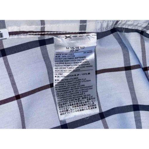 Áo sơ mi nam BANANA REPUBLIC kẻ caro chính hãng secondhand – Size M - Ảnh 6
