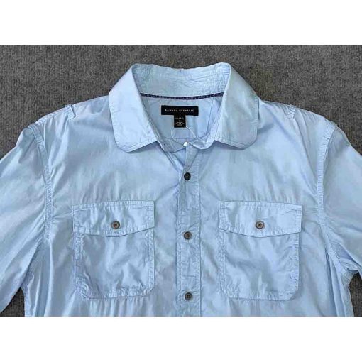 Áo sơ mi nam BANANA REPUBLIC xanh chính hãng secondhand – Size S - Ảnh 4