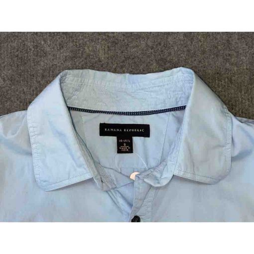 Áo sơ mi nam BANANA REPUBLIC xanh chính hãng secondhand – Size S - Ảnh 5