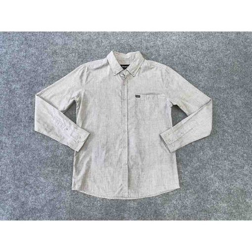 Áo sơ mi nam BRIXTON màu ghi chính hãng secondhand – Size S - Ảnh 2