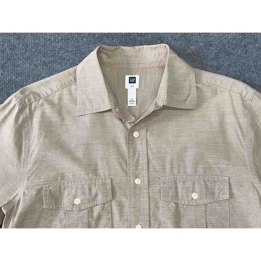 Áo sơ mi nam GAP màu ghi chính hãng secondhand – Size M - Ảnh 3
