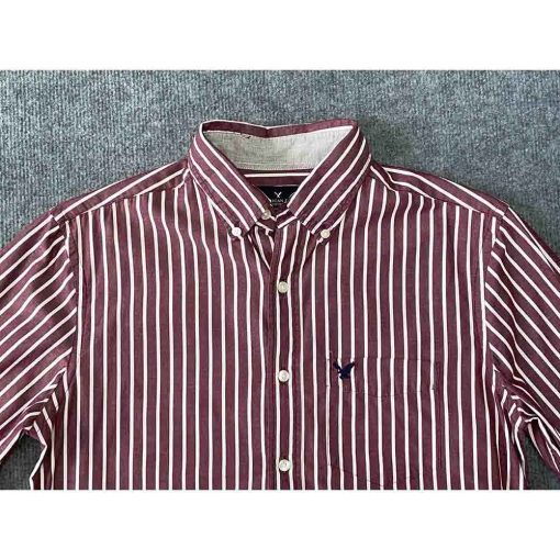 Áo sơ mi nam AMERICAN EAGLE kẻ sọc chính hãng secondhand – Size S - Ảnh 4