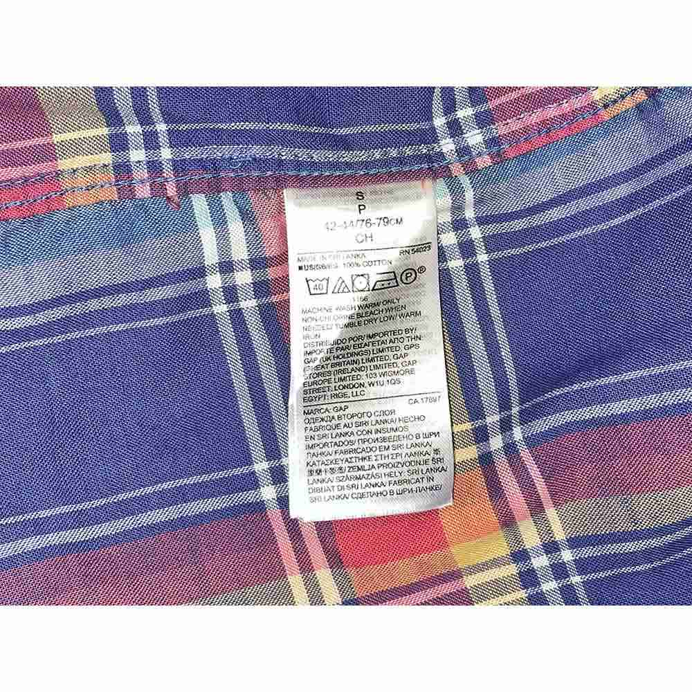 Áo sơ mi nam tay ngắn GAP kẻ caro chính hãng secondhand – Size S - Ảnh 3