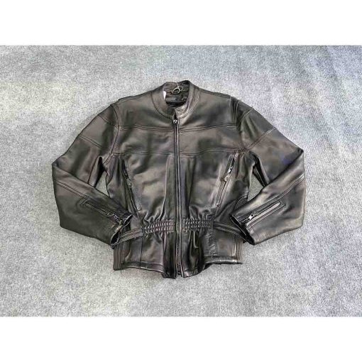 Áo da biker nam FIRST CLASS Racer chính hãng secondhand - Size M - Ảnh 2
