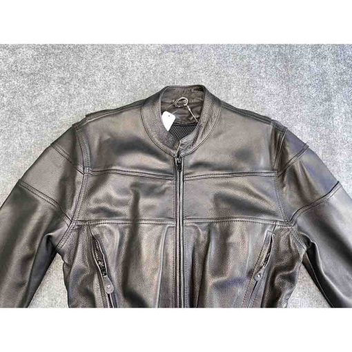 Áo da biker nam FIRST CLASS Racer chính hãng secondhand - Size M - Ảnh 4