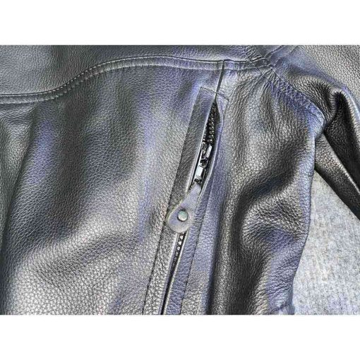 Áo da biker nam FIRST CLASS Racer chính hãng secondhand - Size M - Ảnh 5