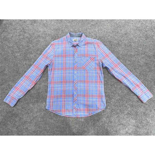 Áo sơ mi nam dài tay 1901 kẻ caro chính hãng secondhand