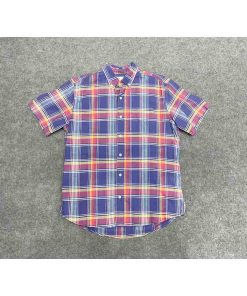 áo sơ mi nam tay ngắn GAP kẻ caro chính hãng secondhand