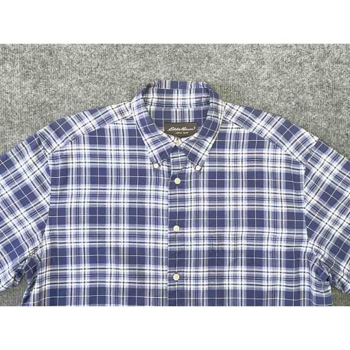Áo sơ mi nam ngắn tay EDDIE BAUER kẻ caro chính hãng secondhand – Size M - Ảnh 3
