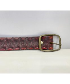 Alternative view of Thắt lưng nam da bò WESTERN Embossed Handmade chính hãng secondhand – Size 38