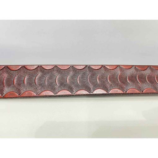 Thắt lưng nam da bò WESTERN Embossed Handmade chính hãng secondhand – Size 38 - Ảnh 4