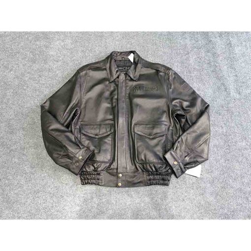 Áo da nam ULTRA ONE Platinum Bomber chính hãng new – Size M - Ảnh 2