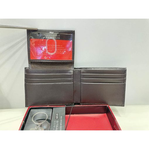 Ví nam da bò PERRY ELLIS Bifold chính hãng new - Ảnh 3