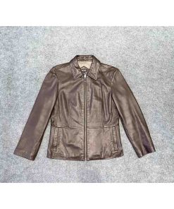 Áo da cừu nữ 111 STATE chính hãng secondhand
