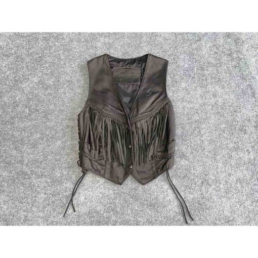 Áo gile da nữ FIRST CLASS Biker chính hãng secondhand