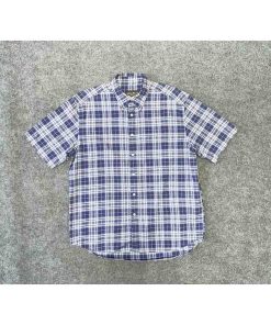 Áo sơ mi nam ngắn tay EDDIE BAUER kẻ caro chính hãng secondhand
