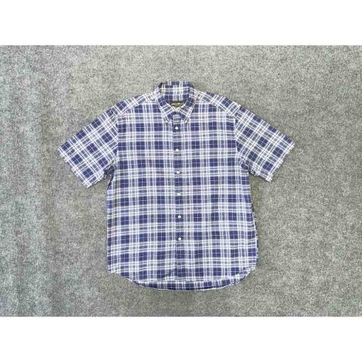 Áo sơ mi nam ngắn tay EDDIE BAUER kẻ caro chính hãng secondhand