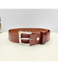 Thắt lưng da bò nam BASKET WEAVE chính hãng seconhand