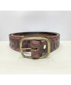 Thắt lưng nam da bò WESTERN Embossed Handmade chính hãng secondhand