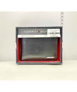 ví nam da bò TOMMY HILFIGER Bifold chính hãng secondhand