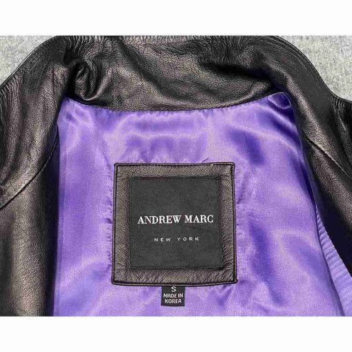 Áo khoác da nữ ANDREW MARC chính hãng 2hand – Size S - Ảnh 5