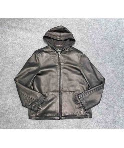 Alternative view of Áo da cừu nam BRANDON THOMAS Hoodie Jacket chính hãng 2hand – Size M