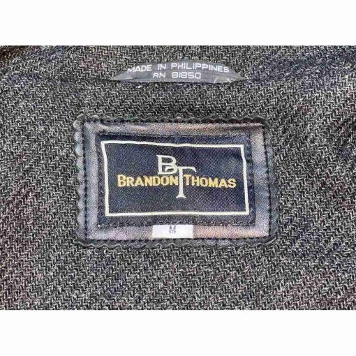 Áo da cừu nam BRANDON THOMAS Hoodie Jacket chính hãng 2hand – Size M - Ảnh 5