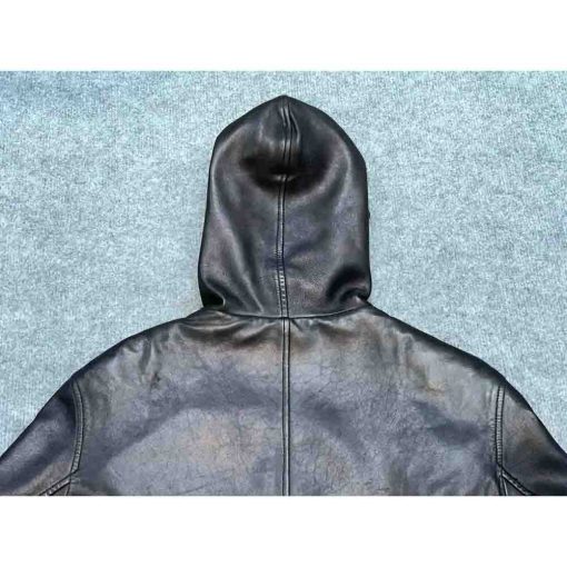Áo da cừu nam BRANDON THOMAS Hoodie Jacket chính hãng 2hand – Size M - Ảnh 8