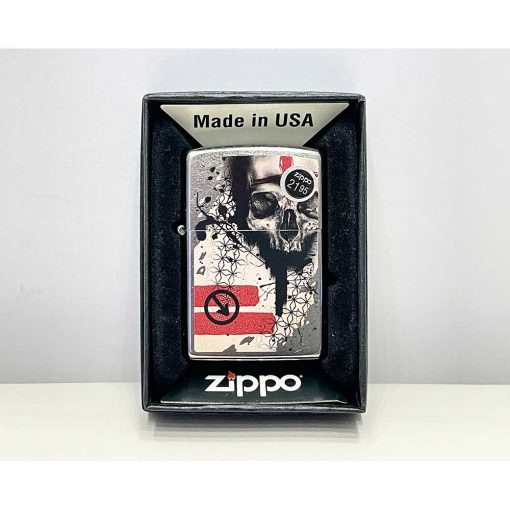 bật lửa Zippo Trash Polka Tattoo Skull chính hãng USA