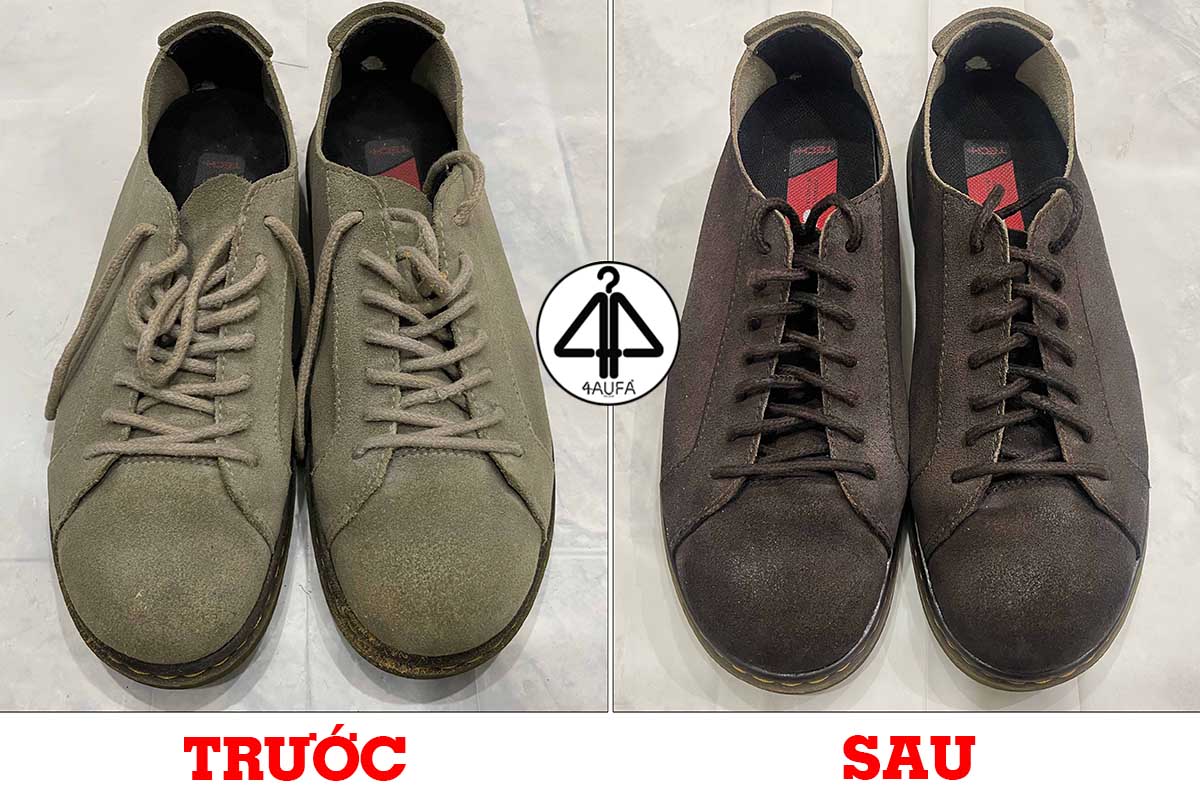 Đổi màu giày da lộn