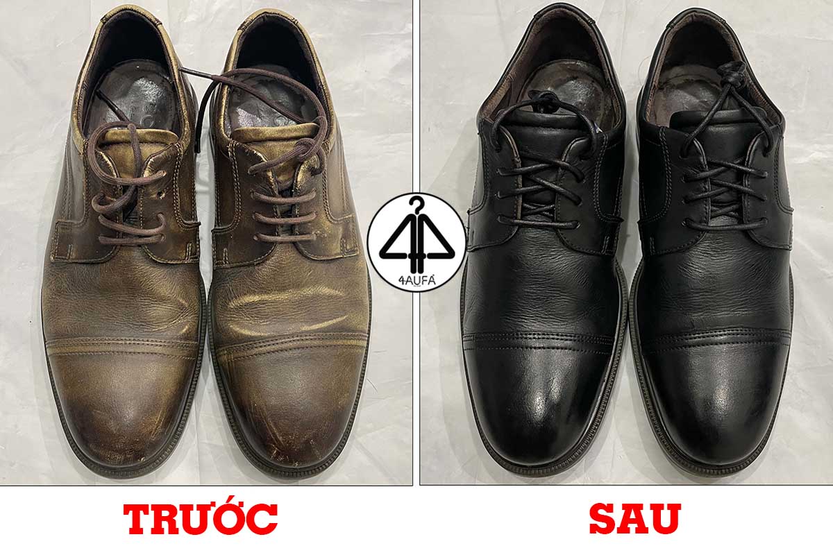 Nhuộm giày da thành đen