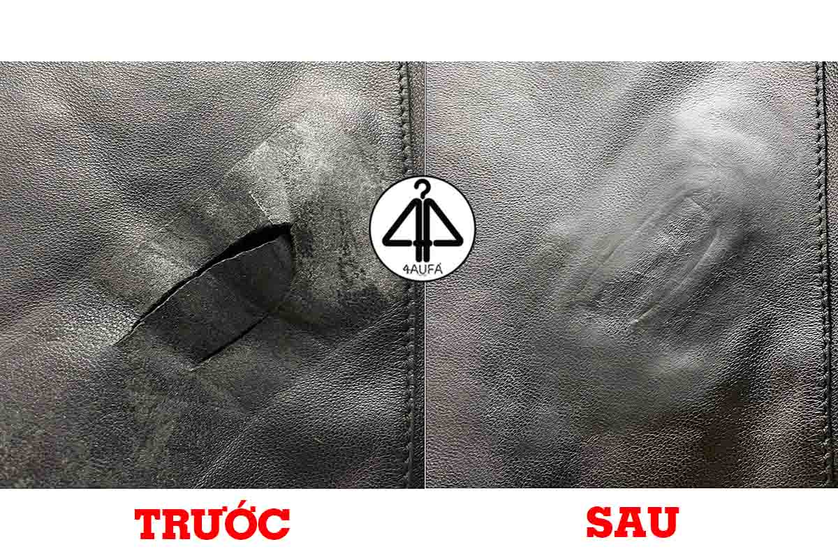 Sửa áo da bị thủng rách