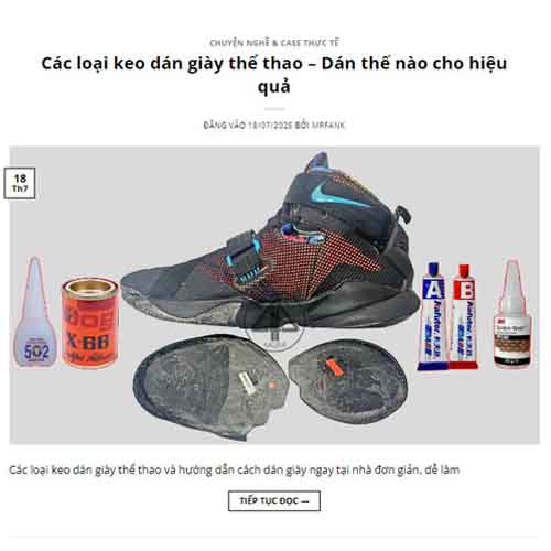 Cách sửa giày tại nhà