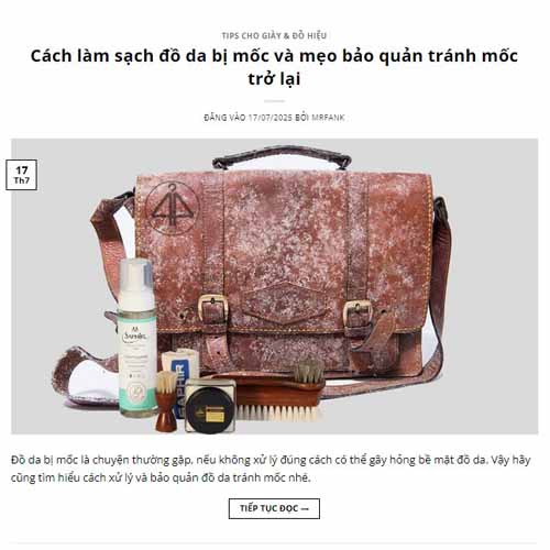 Mẹo bảo quản giày đồ da