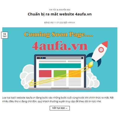Thông báo tin tức 4aufa