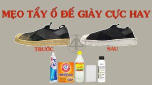 Cách tẩy ố đế giày tại nhà