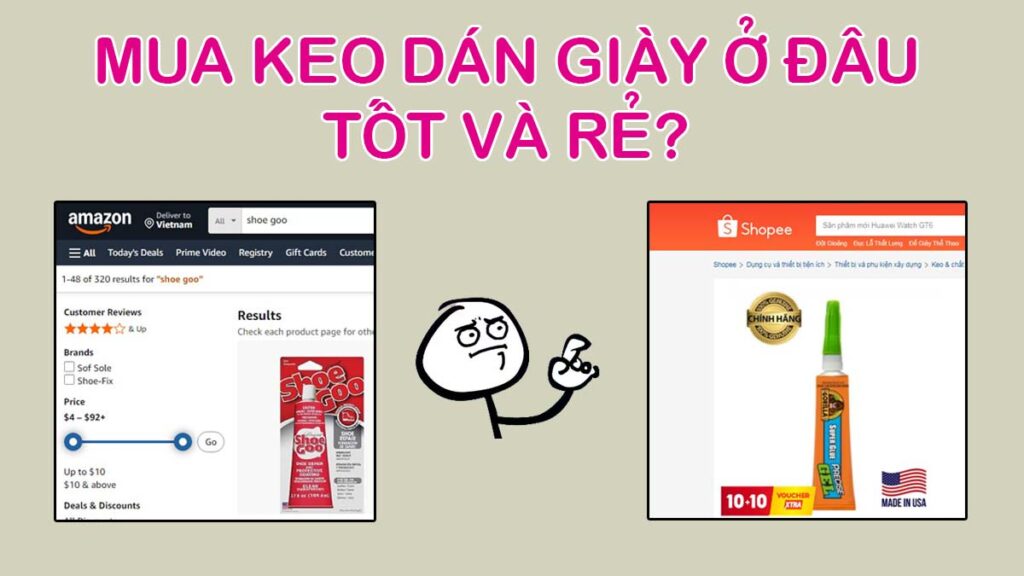 Mua keo dán giày ở đâu