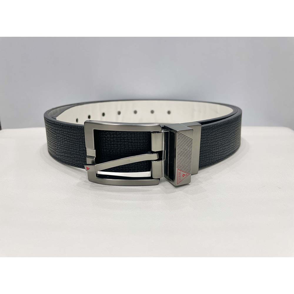 hắt lưng khóa kim GUESS Reversible Black White chính hãng new