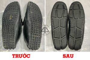 Thay đế giày lười LV