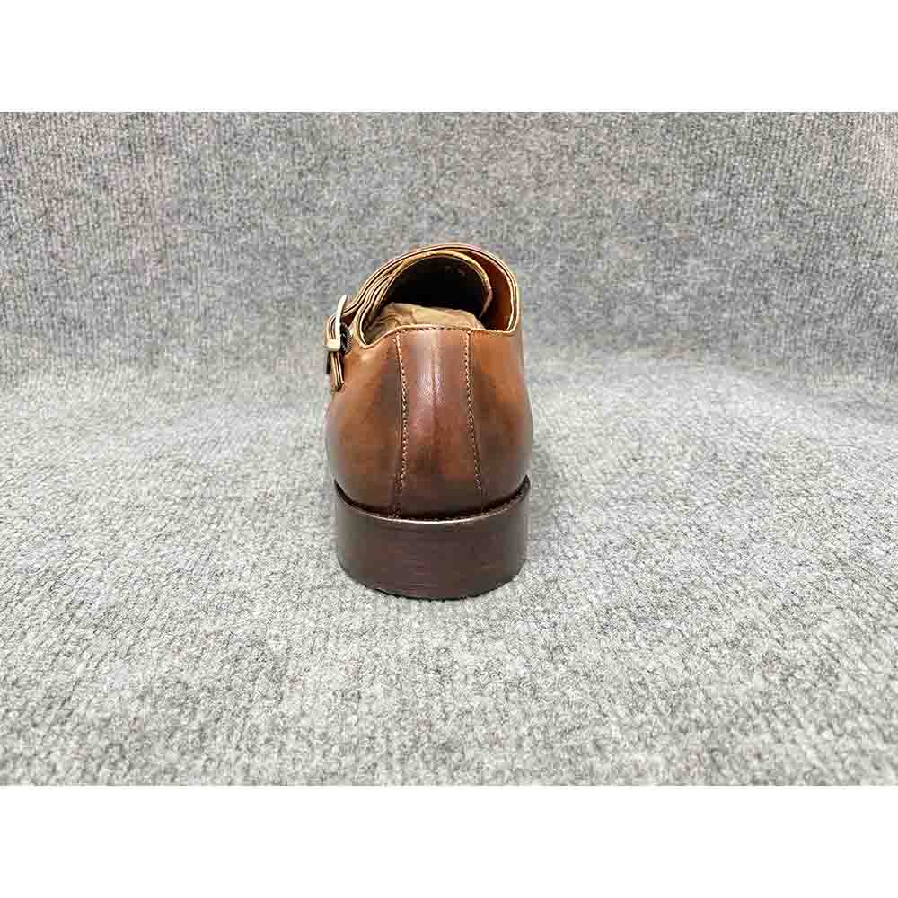 Giày tây nam MARCO VITTORIO Double Monk Strap Captoe chính hãng 2hand – Size 42.5 - Ảnh 4