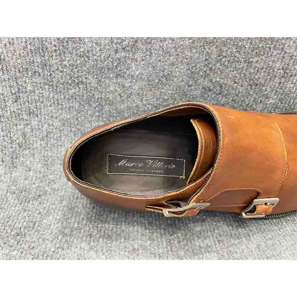 Giày tây nam MARCO VITTORIO Double Monk Strap Captoe chính hãng 2hand – Size 42.5 - Ảnh 5