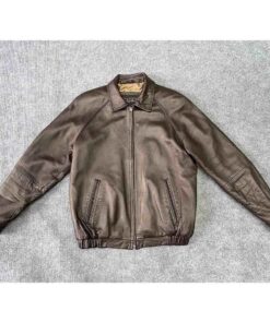 Áo da hươu nam COLLEZIONE Bomber chính hãng secondhand