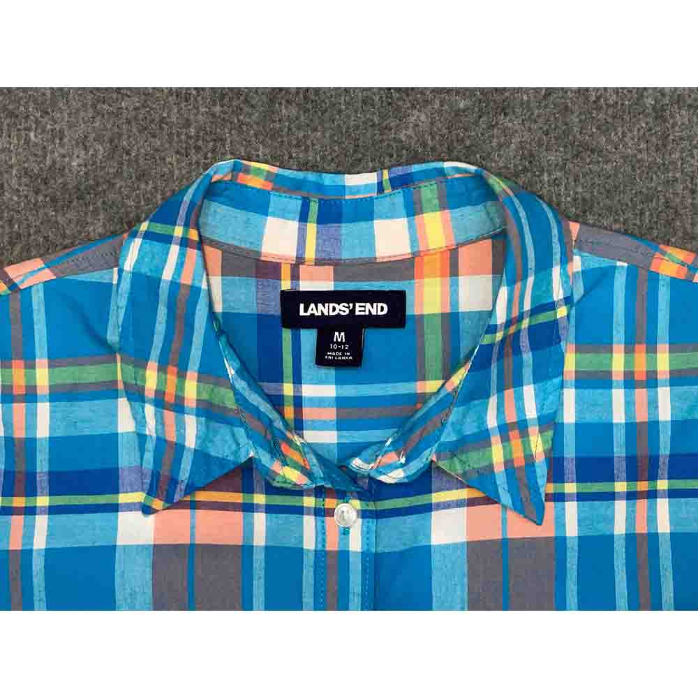 Áo sơ mi tay cộc LAND’S END Plaid kẻ caro chính hãng 2hand – Size S - Ảnh 4