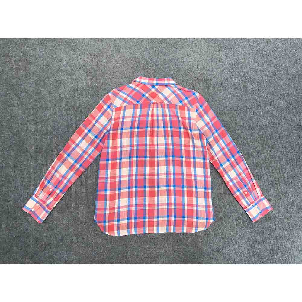 Áo sơ mi chui đầu unisex J CREW Plaid Gauze Popover chính hãng 2hand – Size S - Ảnh 6